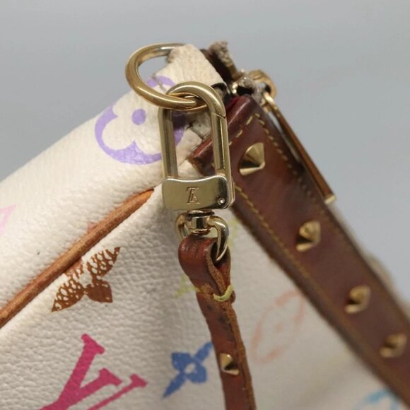 LOUIS VUITTON Multicolor Pochette Accessoires Pouch White M92649 Auth 120819 - Picture 11 of 16